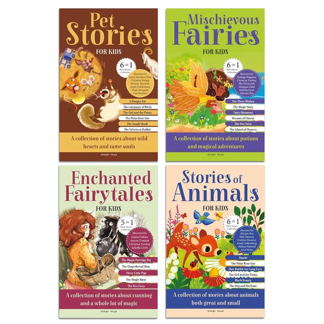 A Collection Of Stories About Fairies & Animals (pack Of 4 Books)