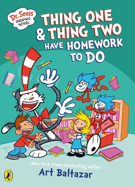 Dr Seuss Graphic Novel Thing One And Thing Two Have Homework To Do