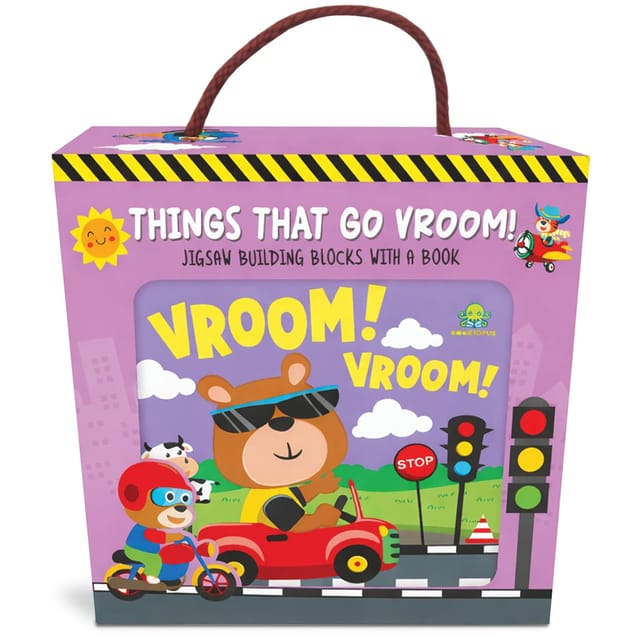 Things That Go Vroom! Cube Board Box