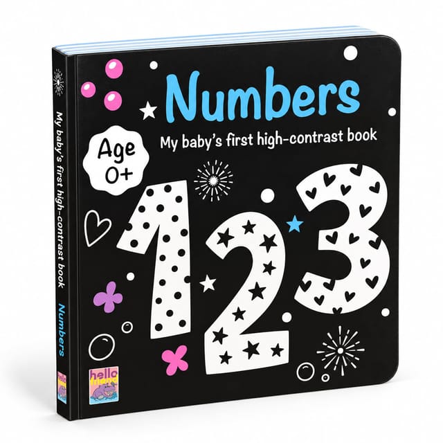 Babys First High Contrast Board Book Numbers