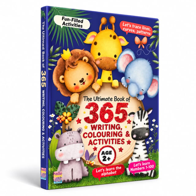 365 Writing, Drawing, Colouring Creative And Activity Learning Book For Kids (colouring And Activities Book Series -)