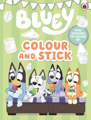 Bluey Colour And Stick A Colouring-in Sticker Book